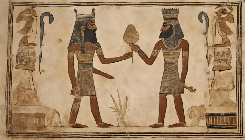 ancient mesopotamian sages depicted