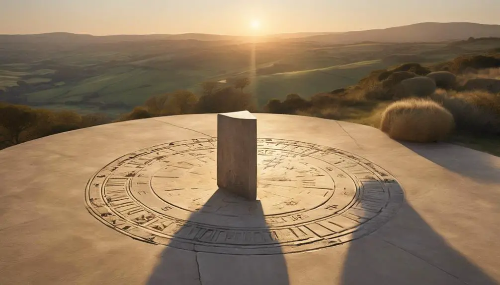ancient sundial timekeeping device
