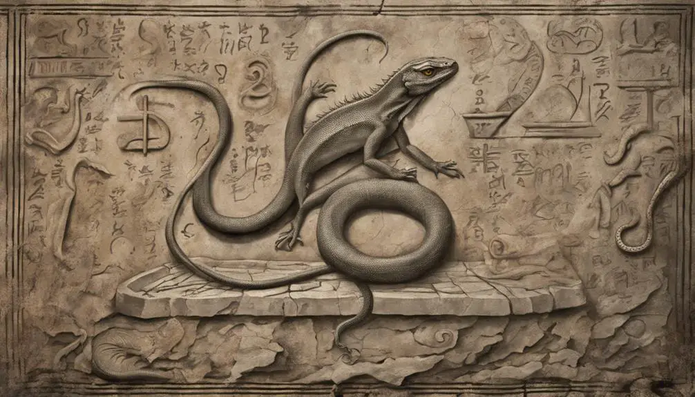 lizards symbolize sin concept