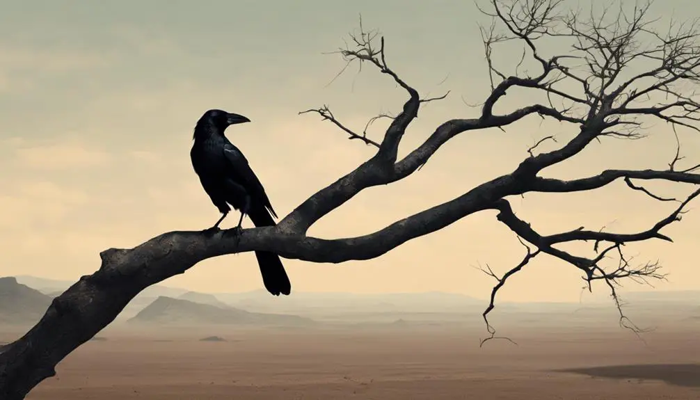 lonely crow in isolation