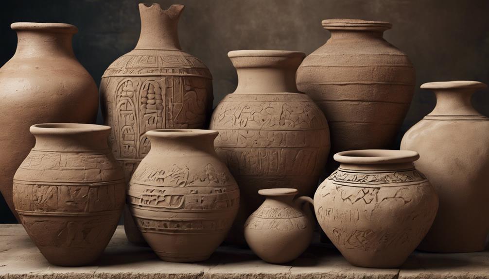 ancient pottery and containers