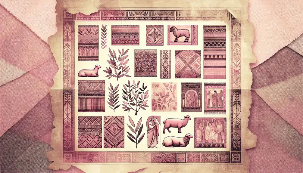 ancient textiles in pink