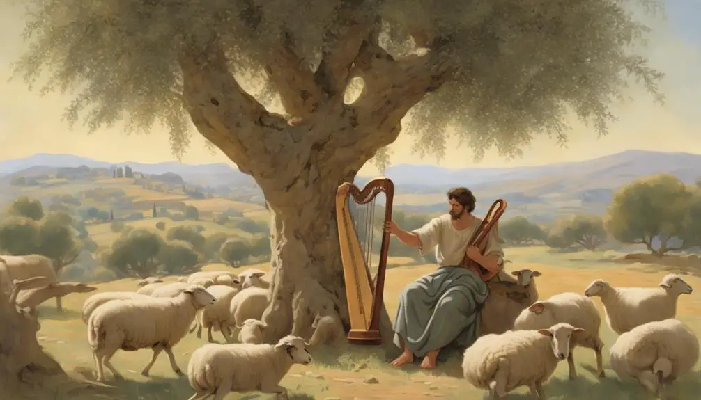 david played the lyre
