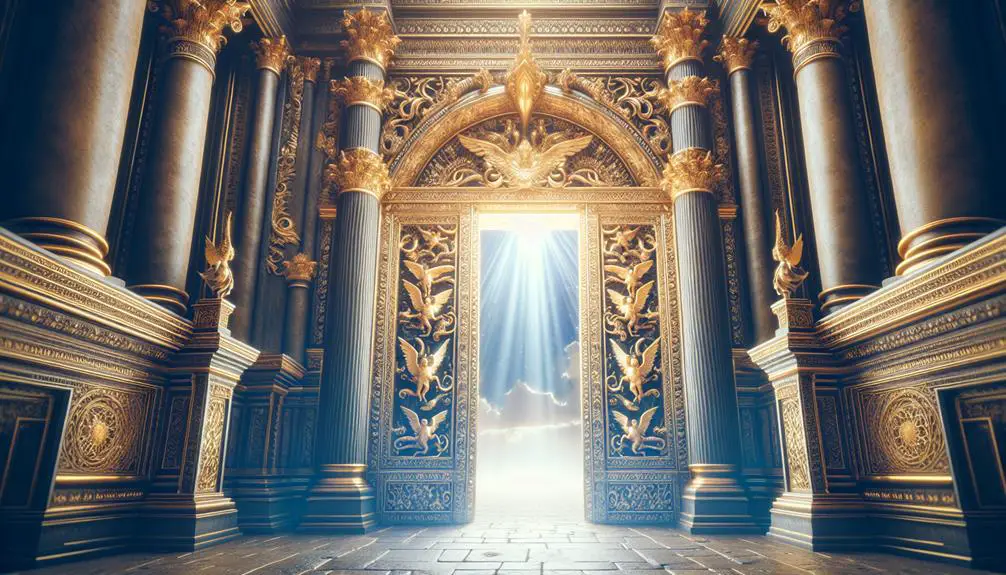 intricate golden temple doors