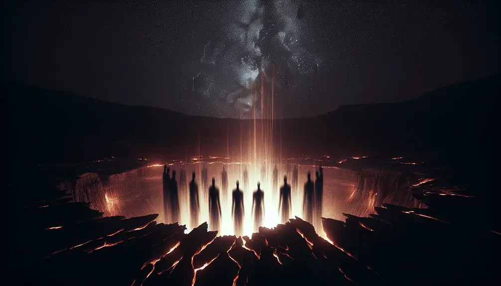 symbolic burning lake vision