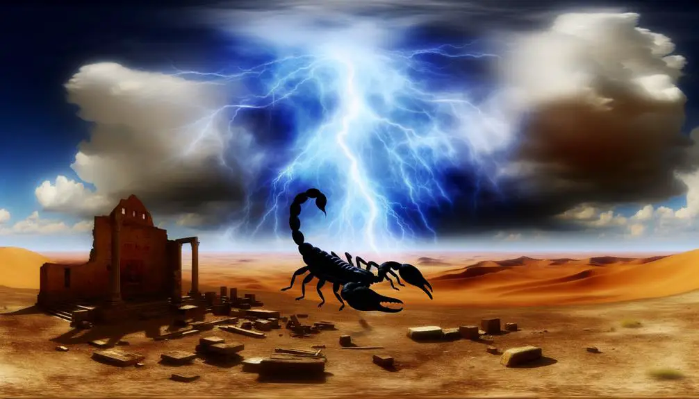scorpions symbolize divine retribution