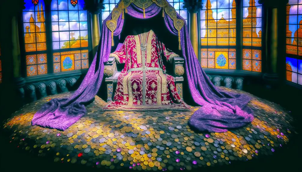 purple symbolizes wealth royalty